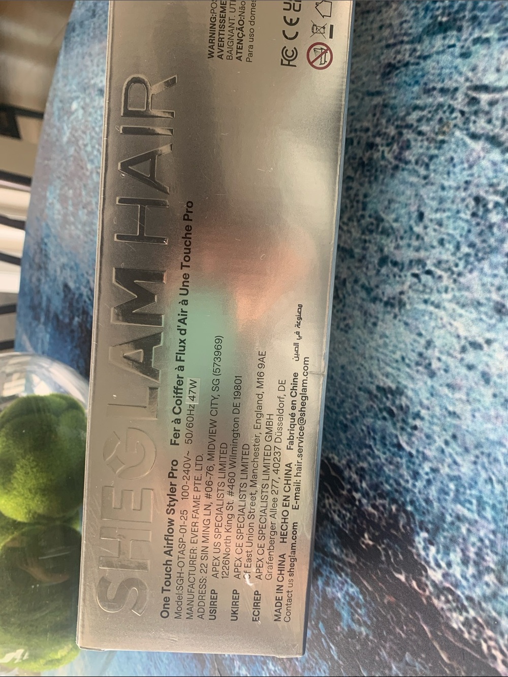SHEGLAM HAIR Silver + Lilac Steam Hair Curling Wand - Picture 4 of 5